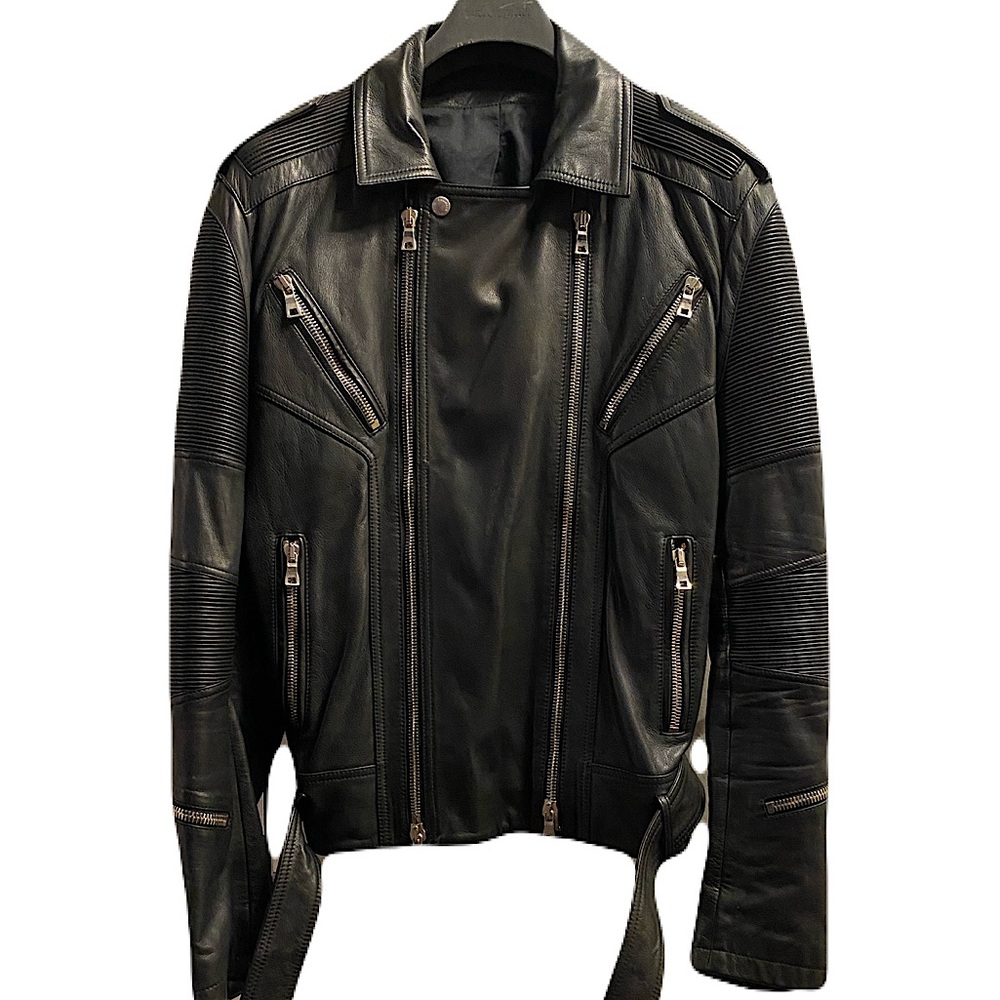 Balmain Double Zip Biker Jacket - image 2